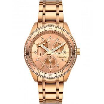 BREEZE Colorista Crystals - 212371.4,  Rose Gold case with Stainless Steel Bracelet