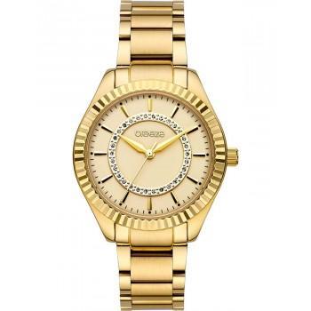 BREEZE Magnificent Crystals - 212471.2,  Gold case with Stainless Steel Bracelet
