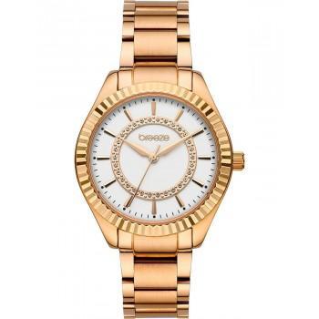 BREEZE Magnificent Crystals - 212471.4,  Rose Gold case with Stainless Steel Bracelet