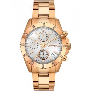 BREEZE Obsession Crystals Chronograph - 212461.4, Rose  Gold case with Stainless Steel Bracelet