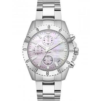 BREEZE Obsession Crystals Chronograph - 612461.4,  Silver case with Stainless Steel Bracelet