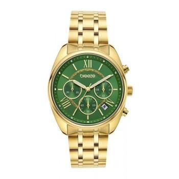 BREEZE Poshius Chronograph - 212521.3,  Gold case with Stainless Steel Bracelet
