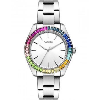 BREEZE Prismatic Crystals - 612411.1,  Silver case with Stainless Steel Bracelet