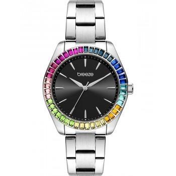 BREEZE Prismatic Crystals - 612411.2,  Silver case with Stainless Steel Bracelet