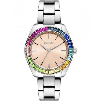 BREEZE Prismatic Crystals - 612411.4  Silver case with Stainless Steel Bracelet
