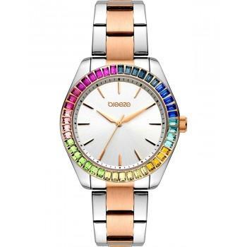 BREEZE Prismatic Crystals - 712411.1  Silver case with Stainless Steel Bracelet