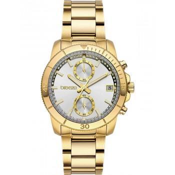 BREEZE Sparkly Crystals Chronograph - 212391.2,  Gold case with Stainless Steel Bracelet