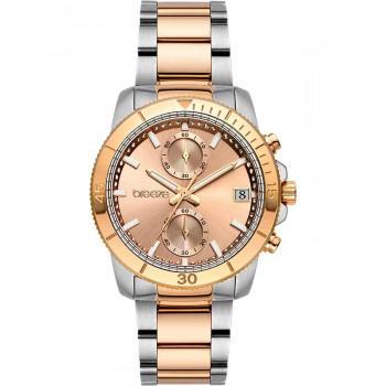 BREEZE Sparkly Crystals Chronograph - 712391.4,  Silver case with Stainless Steel Bracelet