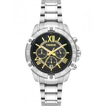 BREEZE Spectacolo Crystals Chronograph - 612441.2,  Silver case with Stainless Steel Bracelet