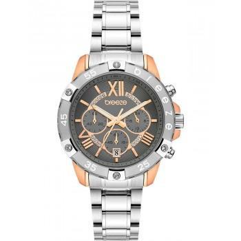 BREEZE Spectacolo Crystals Chronograph - 712441.5,  Silver case with Stainless Steel Bracelet