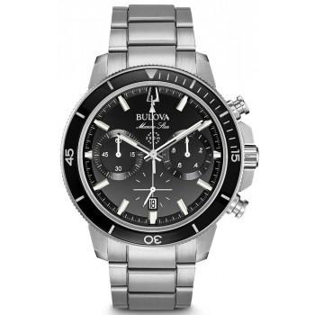 BULOVA Marine Star Chronograph -  96B272   Silver case with Stainless Steel Bracelet