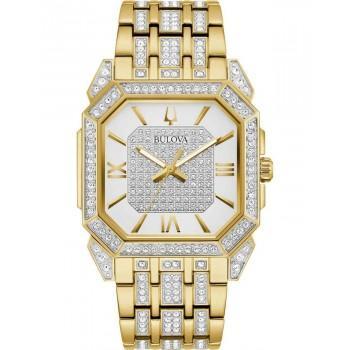 BULOVA  Octava Crystal Swarovski - 98A295, Gold case with Stainless Steel Bracelet