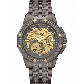 BULOVA  Octava Crystal Swarovski Automatic - 98A293  Grey case with Stainless Steel Bracelet