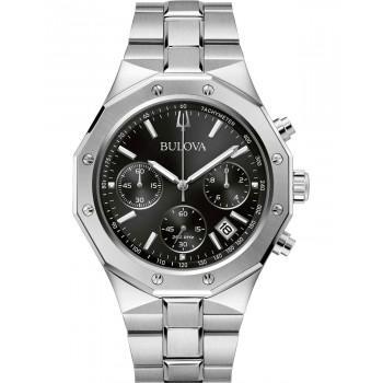 BULOVA Precisionist Chronograph - 96B410  Silver case with Stainless Steel Bracelet
