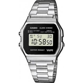 CASIO Collection - A-158WEA-1EF, Silver case with Stainless Steel Bracelet