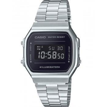 CASIO Collection - A-168WEM-1EF, Silver case with Stainless Steel Bracelet