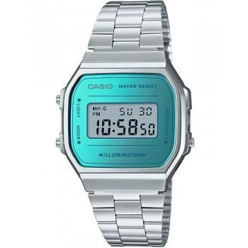 CASIO Collection - A-168WEM-2EF, Silver case with Stainless Steel Bracelet