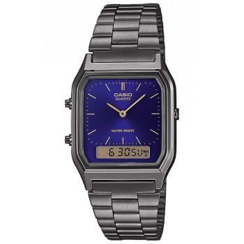 CASIO Collection - AQ-230EGG-2AEF,  Gun Metal case with Stainless Steel Bracelet
