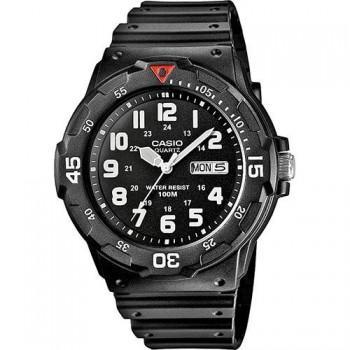 CASIO Collection - MRW-200H-1BVEF,  Black case with Black Rubber Strap 