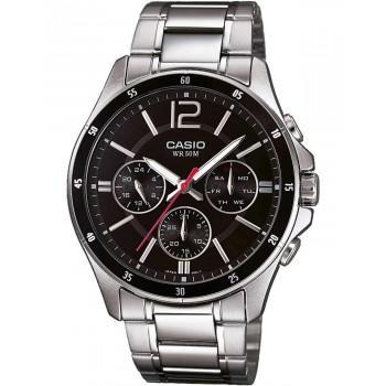 CASIO Collection  - MTP-1374PD-1AVEF,  Silver case with Stainless Steel Bracelet