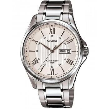 CASIO Collection - MTP-1384D-7AVEF,  Silver case with Stainless Steel Bracelet