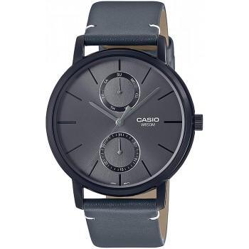 CASIO Collection - MTP-B310BL-1AVEF,  Black case with Black Leather Strap