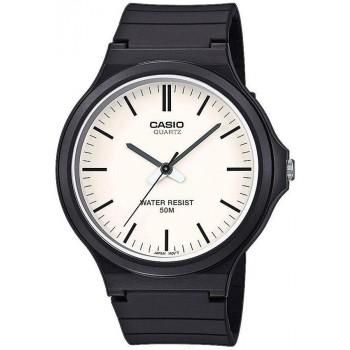 CASIO Collection - MW-240-7EVEF,  Black case with Black Rubber Strap 