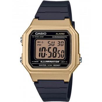 CASIO Collection - W-217HM-9AVEF,  Gold case with Black Rubber Strap 