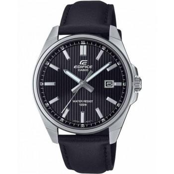 CASIO Edifice - EFV-150L-1AVUEF,  Silver case with Black Leather Strap