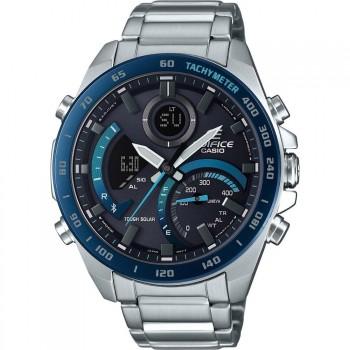 CASIO Edifice Solar Powered Premium  Chronograph - ECB-900DB-1BER ,  Silver case with Stainless Steel Bracelet
