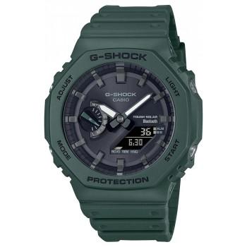 CASIO G-Shock  Bluetooth Chronograph - GA-B2100-3AER  Green case with Green  Rubber Strap