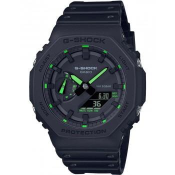 CASIO G-Shock Chronograph - GA-2100-1A3ER  Black case with Black Rubber Strap