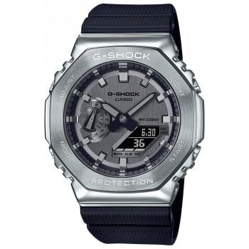 CASIO G-Shock Chronograph - GM-2100-1AER  Silver case with Black Rubber Strap