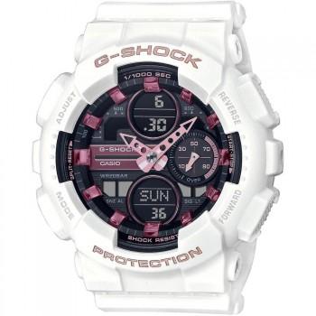 CASIO G-Shock Chronograph - GMA-S140M-7AER  White case with White Rubber Strap