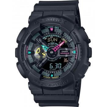 CASIO G-Shock Cronograph - GA-110MF-1AER,  Black case with Black Rubber Strap