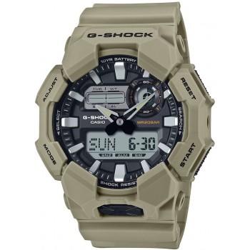 CASIO G-Shock Dual Time Chronograph - GA-010-5AER  Beige case with Beige Rubber Strap