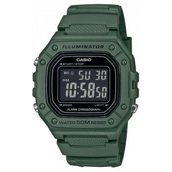 CASIO Sport Collection - W-218H-3BVEF  Khaki case with Khaki Rubber Strap 