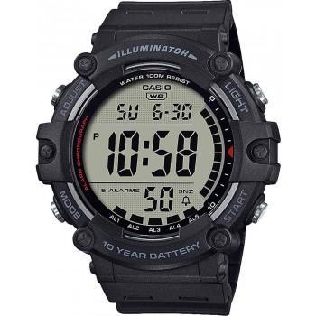 CASIO Standard Chronograph - AE-1500WH-1AVEF  Black case with Black Rubber Strap