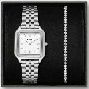 CLUSE Gracieuse Gift Set - CG11902,  Silver case with Stainless Steel Bracelet