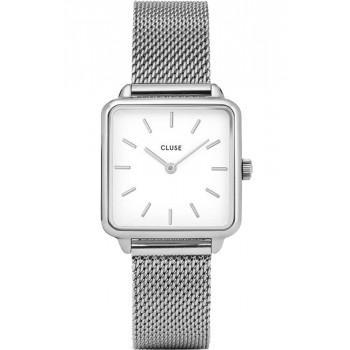 CLUSE La Tetragone - CW0101207003, Silver case with Stainless Steel Bracelet