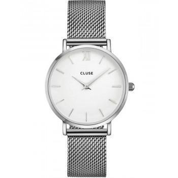 CLUSE Minuit - CW0101203002,  Silver case with Stainless Steel Bracelet