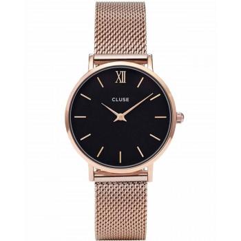 CLUSE Minuit - CW0101203003,  Rose Gold case with Stainless Steel Bracelet
