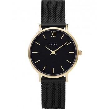 CLUSE Minuit - CW0101203009,  Gold case with Stainless Steel Bracelet