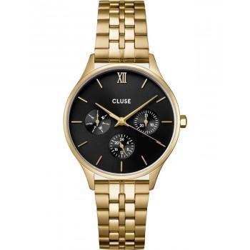 CLUSE Minuit  - CW10707, Gold case with Stainless Steel Bracelet