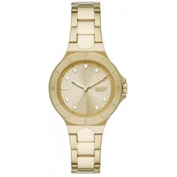 DKNY Chambers Ladies - NY6655, Gold case with Stainless Steel Bracelet