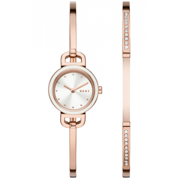 DKNY City Link Gift Set  - NY2962,  Rose Gold case with Stainless Steel Bracelet