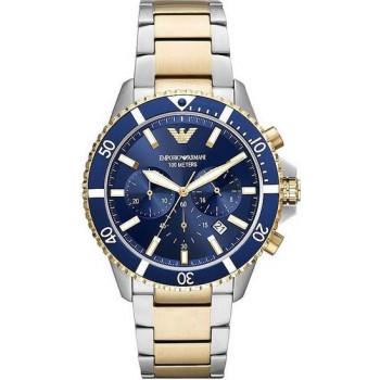 EMPORIO ARMANI Diver Chronograph - AR11362, Silver case with Stainless Steel Bracelet