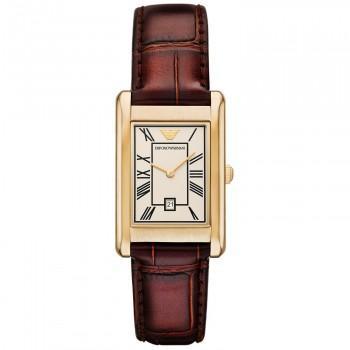 EMPORIO ARMANI Gino - AR11665  Gold case with Brown  Leather Strap