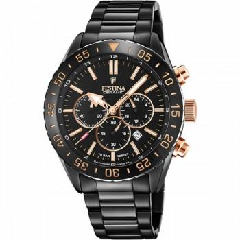 FESTINA Men's Chronograph - F20577/1 , Black case with Stainless Steel Bracelet