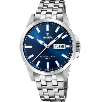 FESTINA  Men's - F20357/3 , Silver case with Stainless Steel Bracelet
